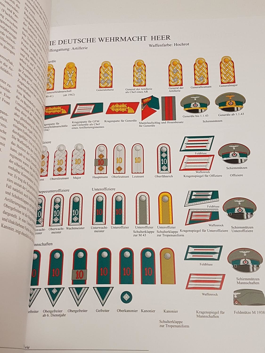 Die deutsche Wehrmacht Dienstgrade und waffenfarben des Heeres 1939 ...